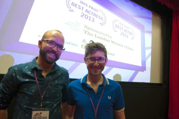 Grant Scicluna (2012 Iris Prize Winner) with Magnus Mork (2010 Iris Prize Winner)