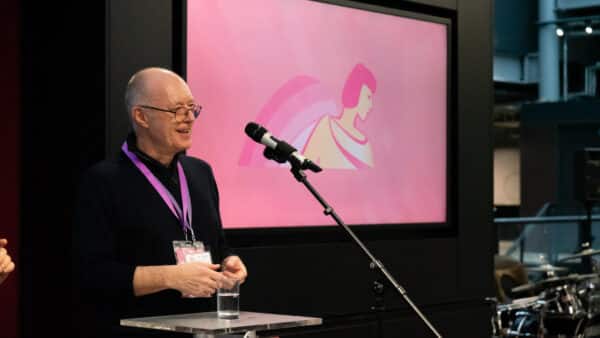 Tom Abell at the BBC Cymru Wales for the Iris Prize Winner announcment 2025